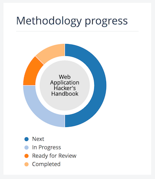 Shows the methodology progress tracker interface.