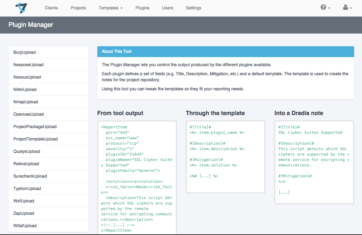 Main Plugin Manager interface with guidance on how it works