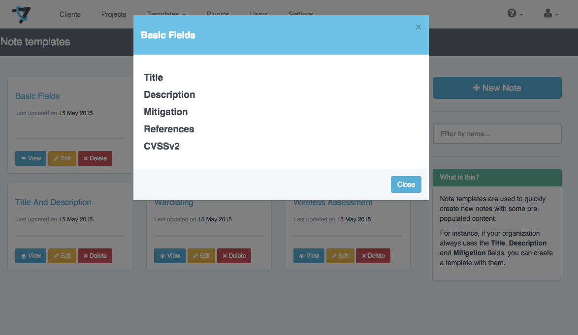 Shows the project creation page with a drop down list with the available methodologies.